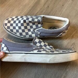 Checkered Vans Purple Grey Sz. 8M/9.5W